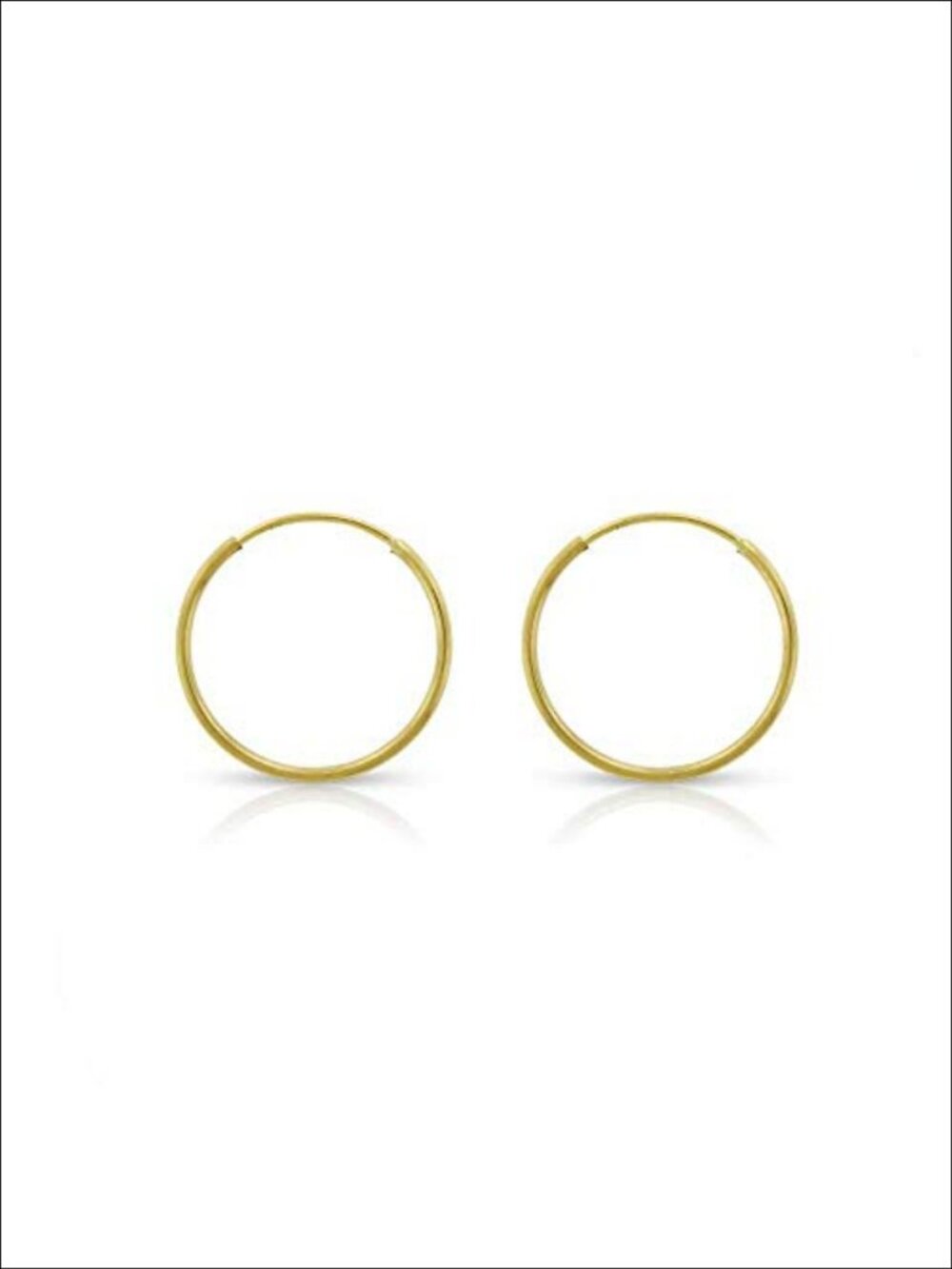 14k Solid Gold Endless Hoop Earrings Thin Hoop Cartilage Helix Nose Tragus